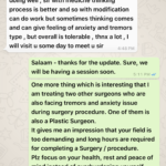 A feedback from a Medical Doctor, Surgeon – Homeopathic Treatment by Hussain Kaisrani